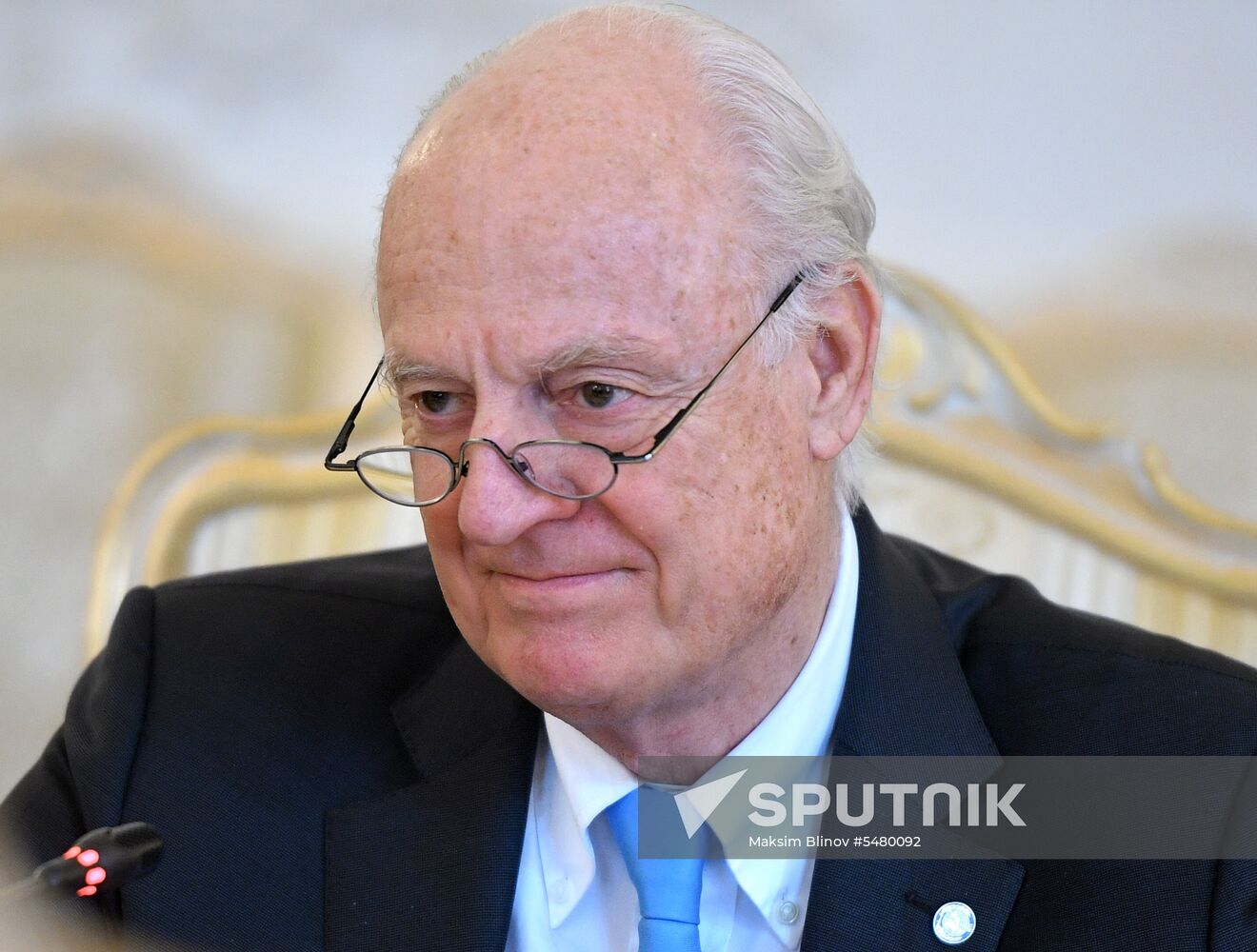 Russian Foreign Minister Sergei Lavrov meets with UN's Special Envoy for Syria Staffan de Mistura