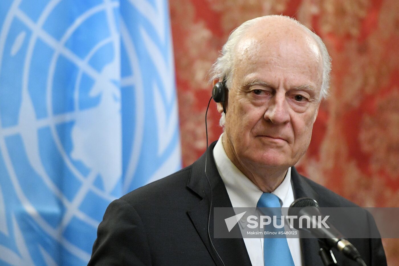 Russian Foreign Minister Sergei Lavrov meets with UN's Special Envoy for Syria Staffan de Mistura