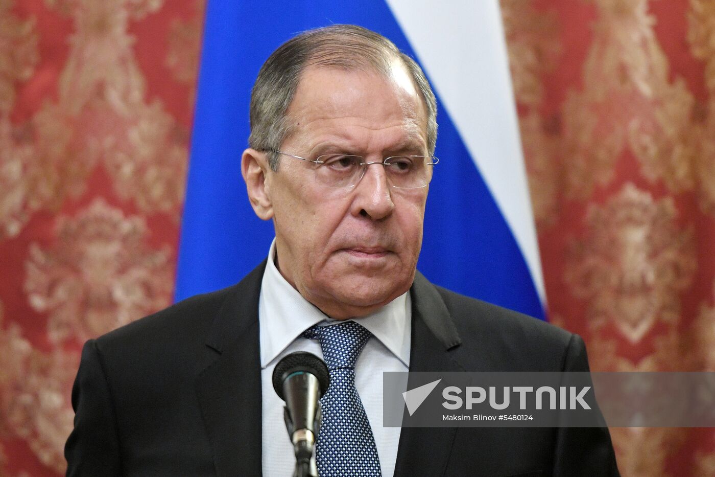 Russian Foreign Minister Sergei Lavrov meets with UN's Special Envoy for Syria Staffan de Mistura