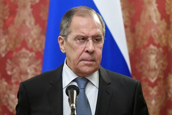 Russian Foreign Minister Sergei Lavrov meets with UN's Special Envoy for Syria Staffan de Mistura