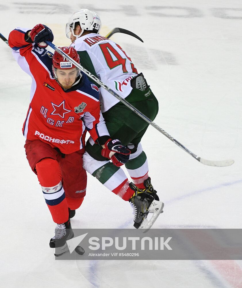 Ice hockey. Kontinental Hockey League. CSKA vs. Ak Bars