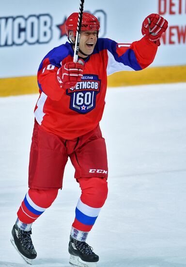 Ice hockey. Exhibition match marks Vyacheslav Fetisov's birthday