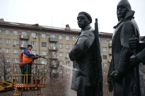 Voluntary city cleanup in Novosibirsk