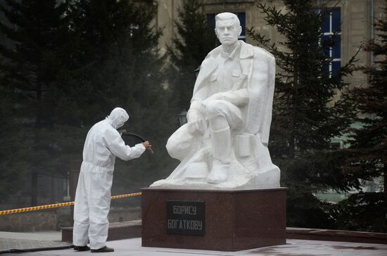 Voluntary city cleanup in Novosibirsk