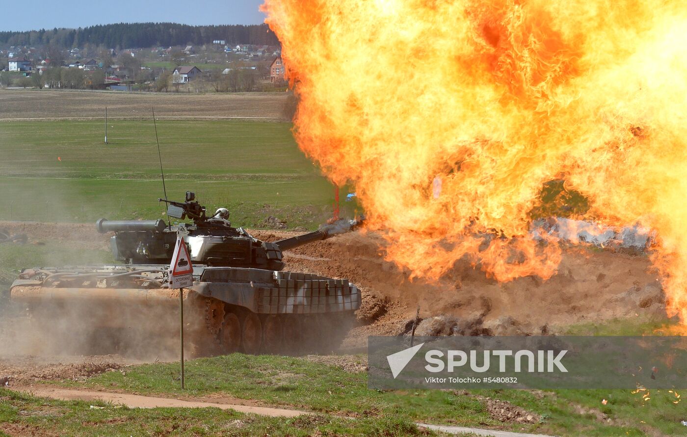 Tank Biathlon 2018 competition show in Belarus