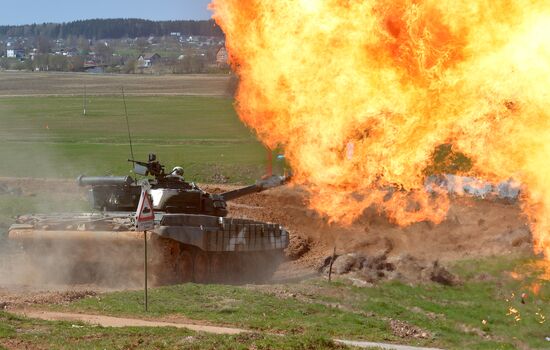 Tank Biathlon 2018 competition show in Belarus