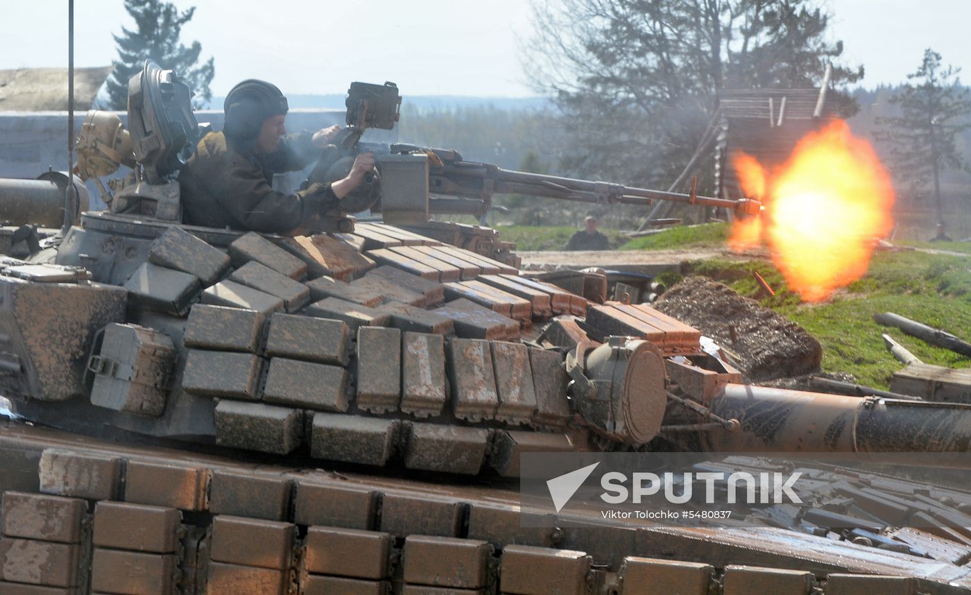 Tank Biathlon 2018 competition show in Belarus