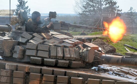 Tank Biathlon 2018 competition show in Belarus
