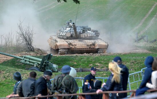 Tank Biathlon 2018 competition show in Belarus