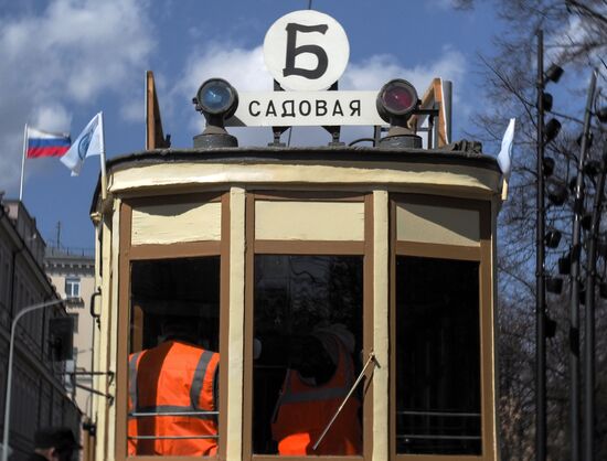 Streetcar parade in Moscow