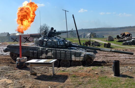 Tank Biathlon 2018 competition show in Belarus