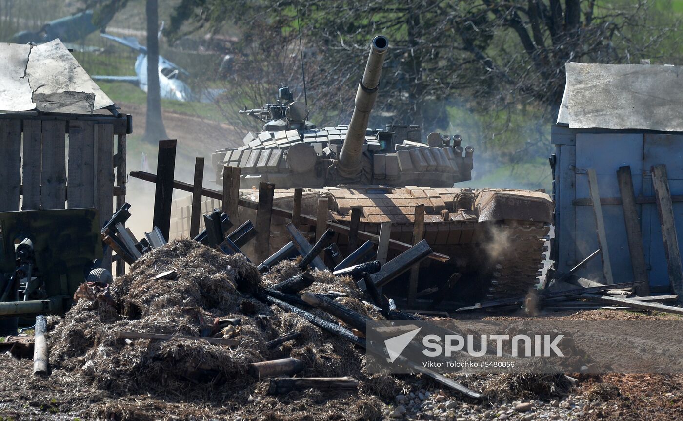 Tank Biathlon 2018 competition show in Belarus