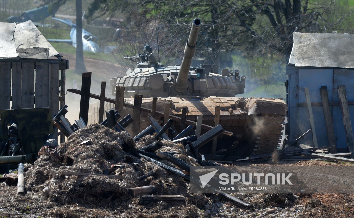 Tank Biathlon 2018 competition show in Belarus