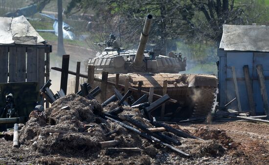 Tank Biathlon 2018 competition show in Belarus