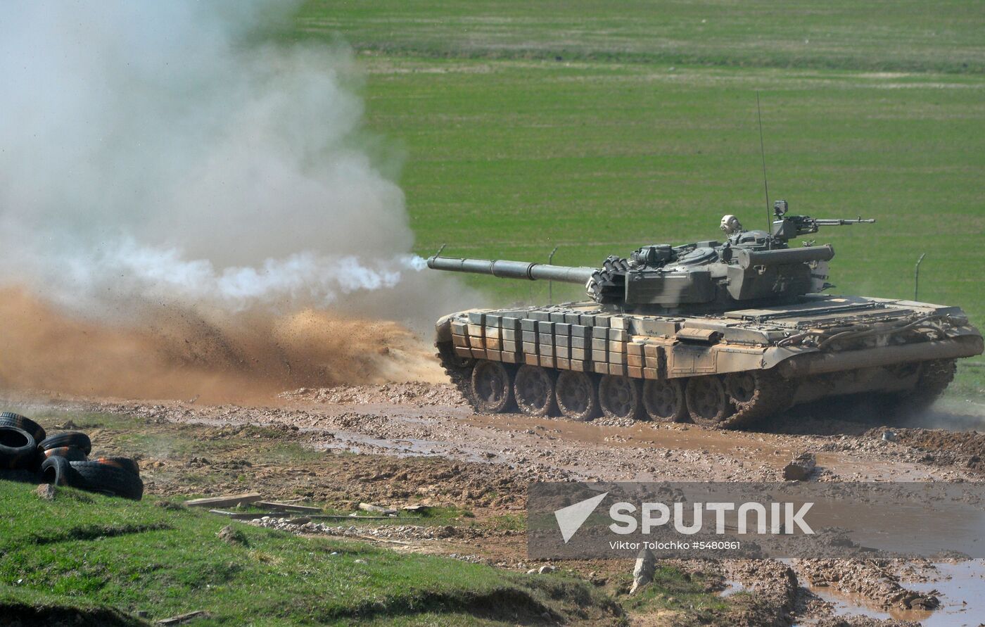 Tank Biathlon 2018 competition show in Belarus