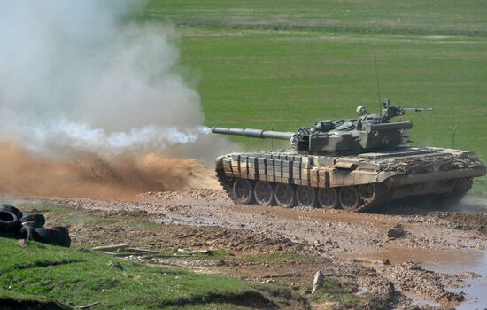 Tank Biathlon 2018 competition show in Belarus