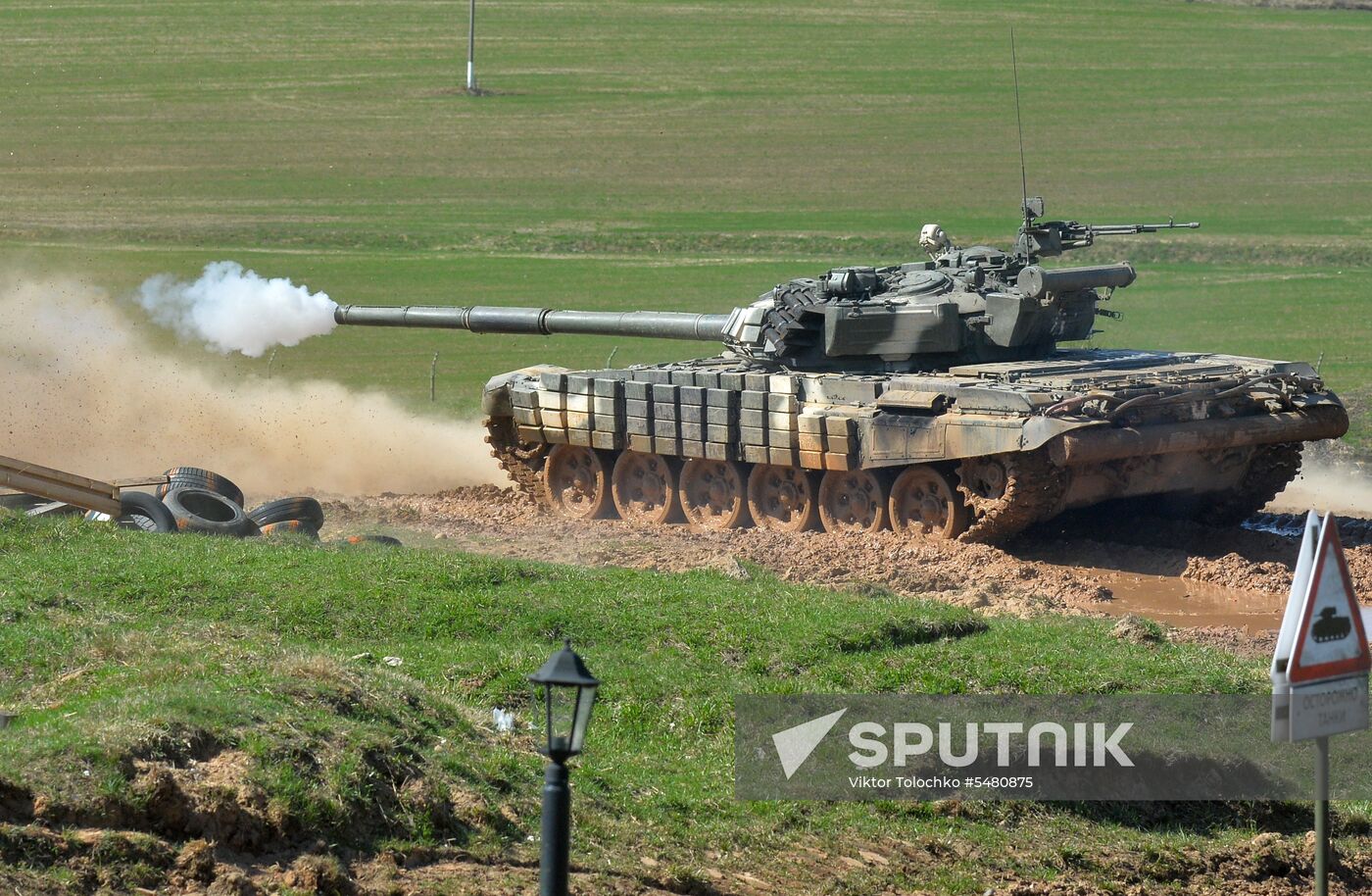 Tank Biathlon 2018 competition show in Belarus