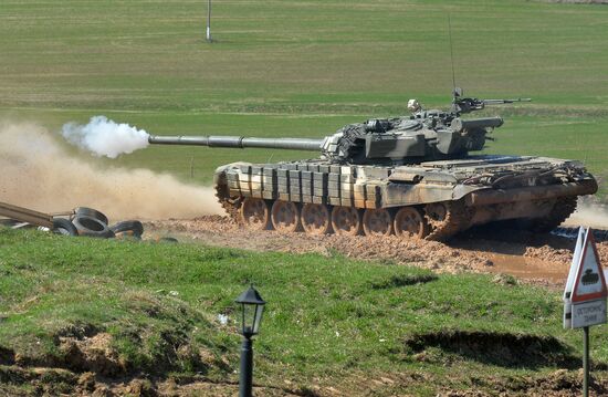 Tank Biathlon 2018 competition show in Belarus