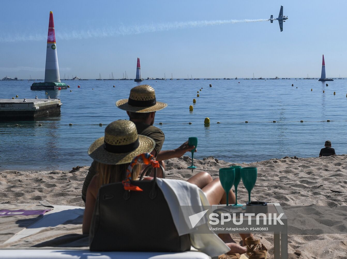 Red Bull Air Race World Championship in Cannes. Day one