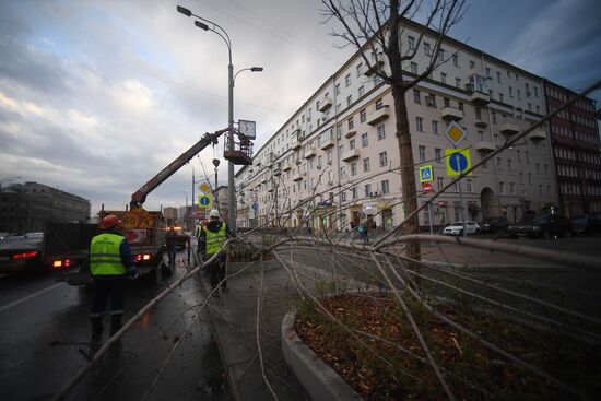 Storm aftermath in Moscow