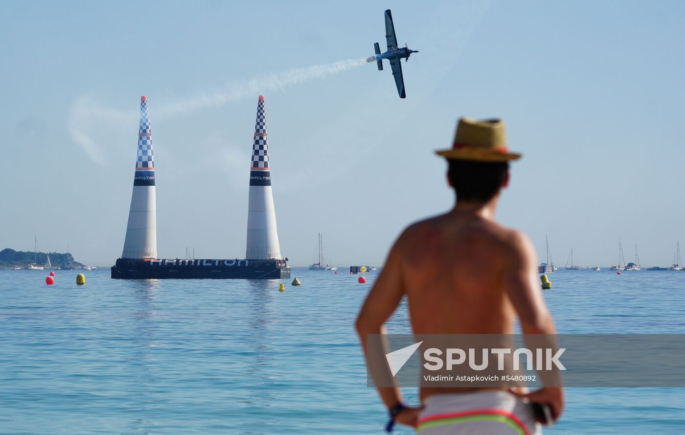 Red Bull Air Race World Championship in Cannes. Day one