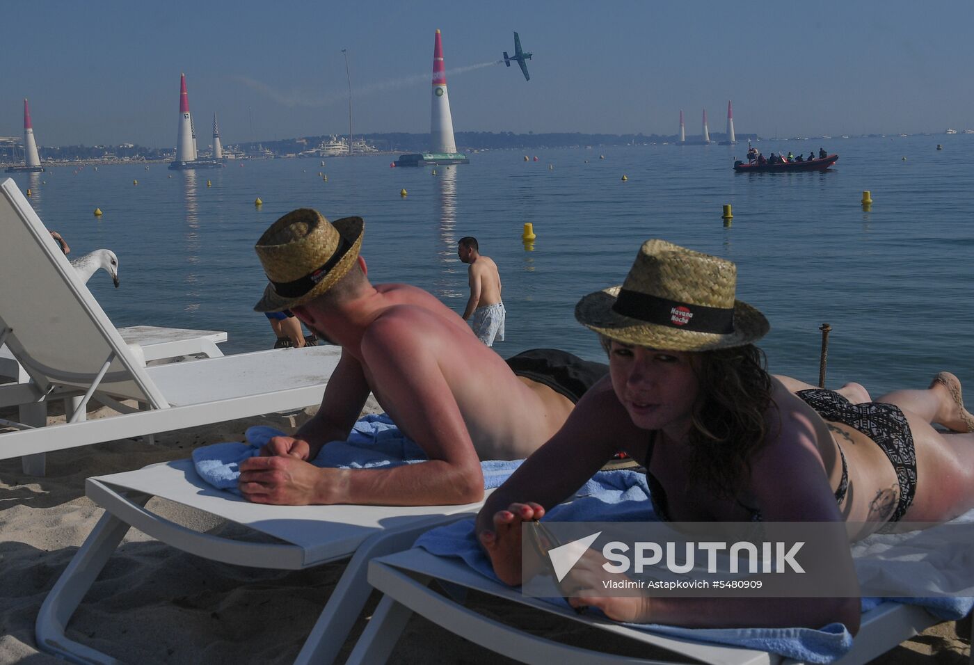 Red Bull Air Race World Championship in Cannes. Day one