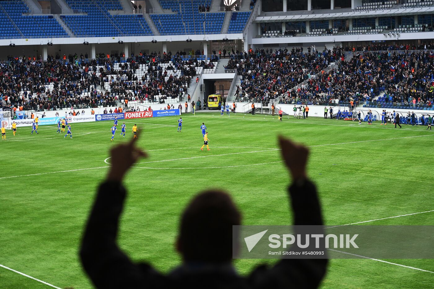 Football. Vogograd Arena hosts first official match
