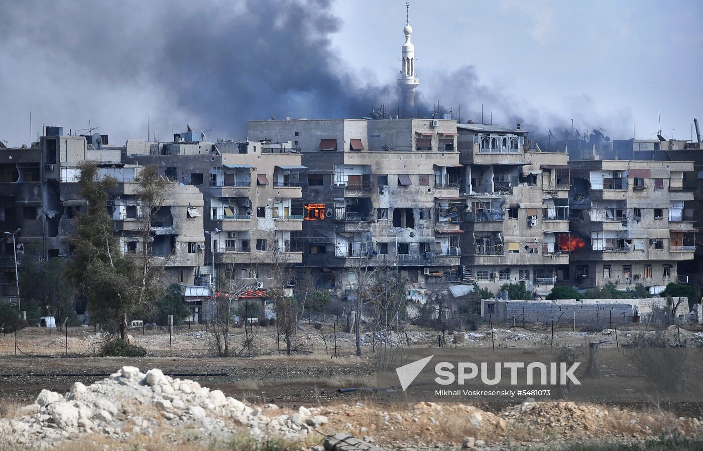 Situation around Yarmouk refugee camp south of Damascus