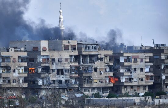 Situation around Yarmouk refugee camp south of Damascus