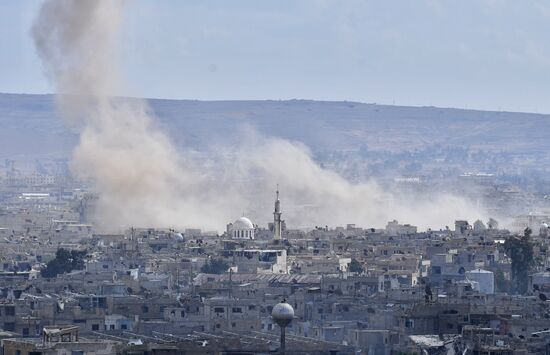 Situation around Yarmouk refugee camp south of Damascus