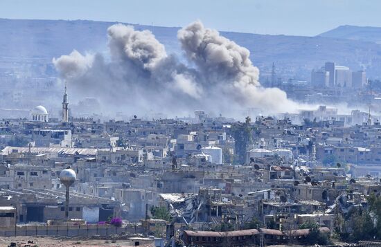 Situation around Yarmouk refugee camp south of Damascus
