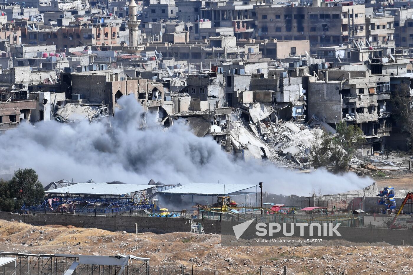 Situation around Yarmouk refugee camp south of Damascus