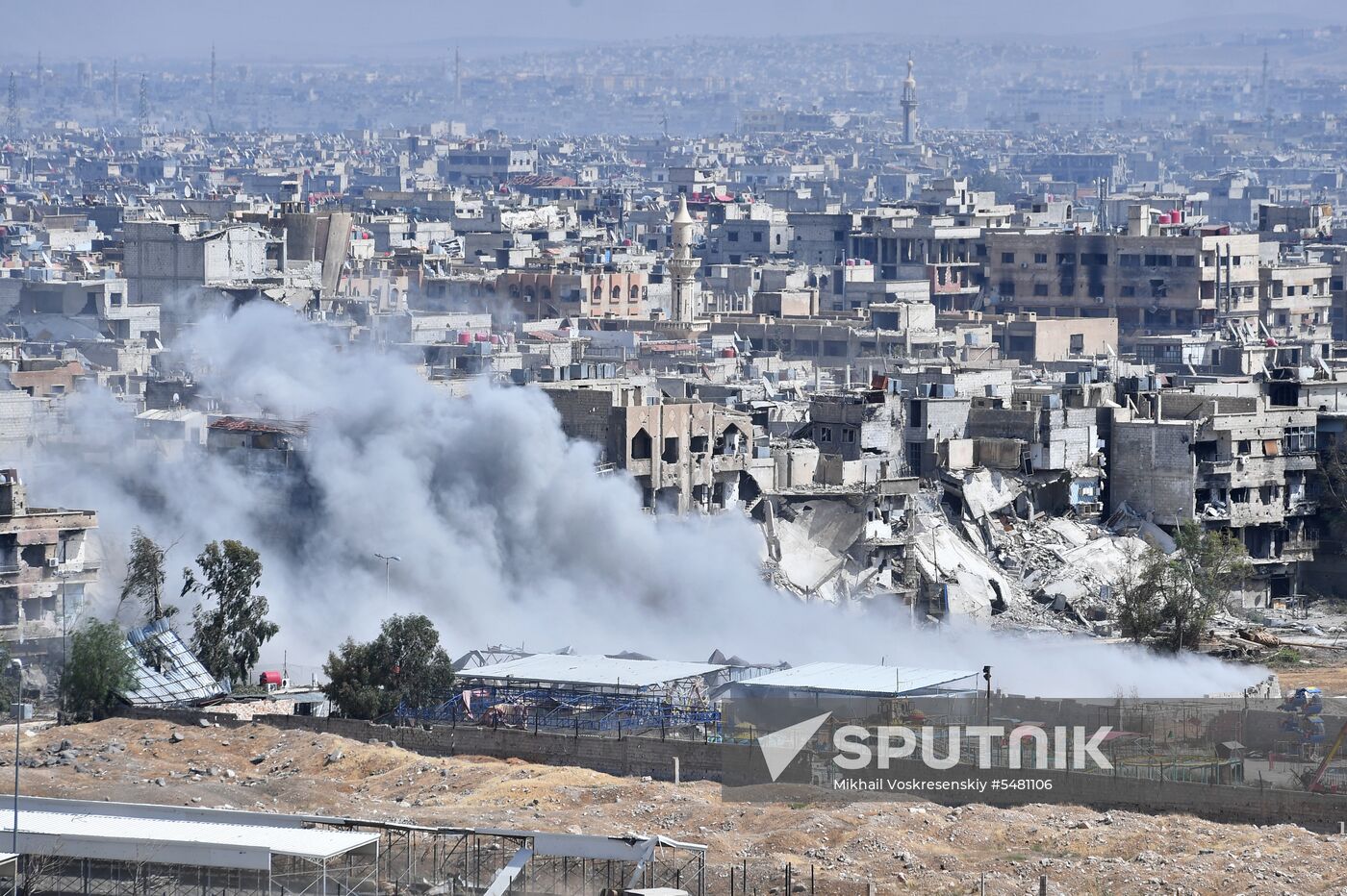 Situation around Yarmouk refugee camp south of Damascus