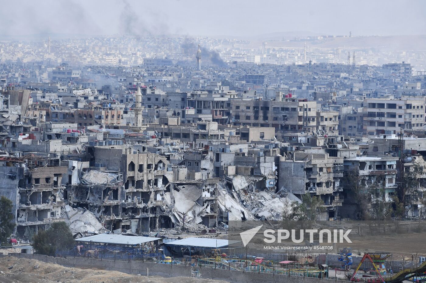 Situation around Yarmouk refugee camp south of Damascus
