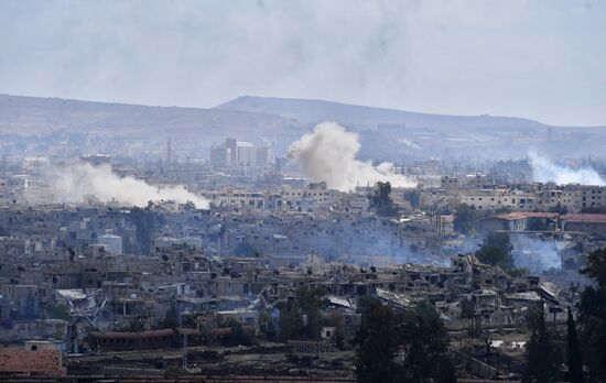 Situation around Yarmouk refugee camp south of Damascus