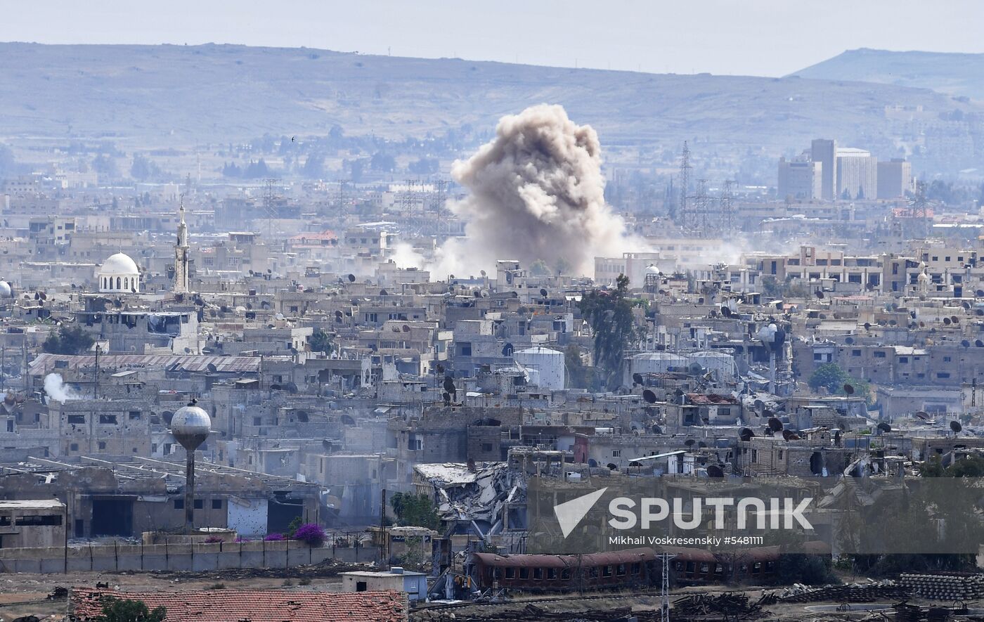 Situation around Yarmouk refugee camp south of Damascus