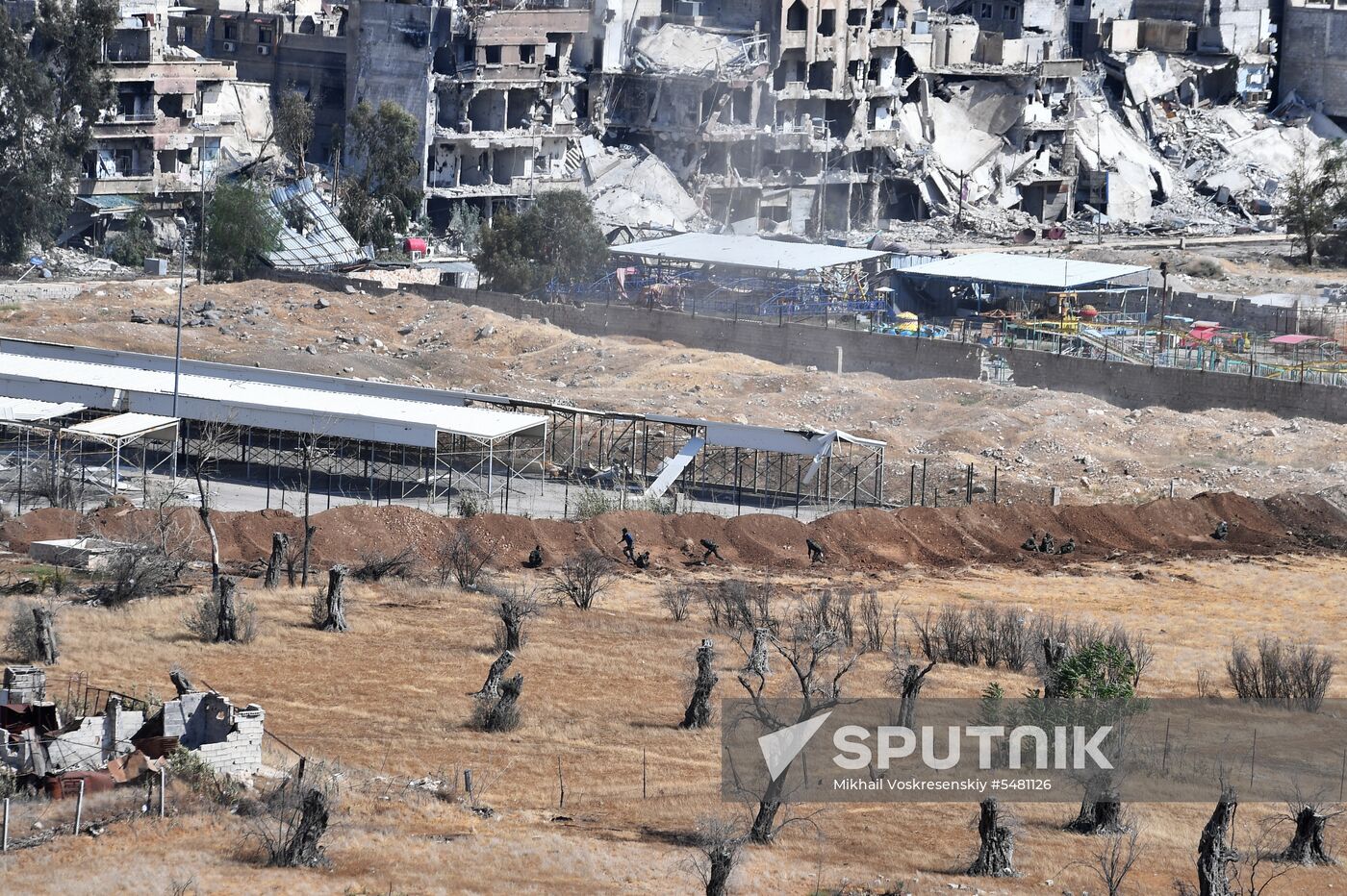 Situation around Yarmouk refugee camp south of Damascus