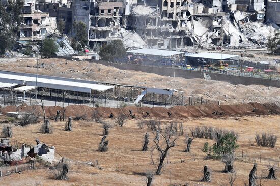 Situation around Yarmouk refugee camp south of Damascus