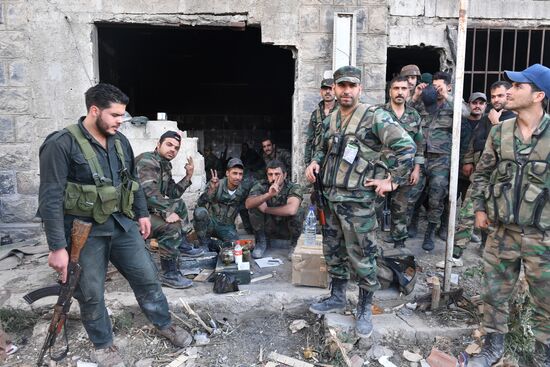 Situation around Yarmouk refugee camp south of Damascus