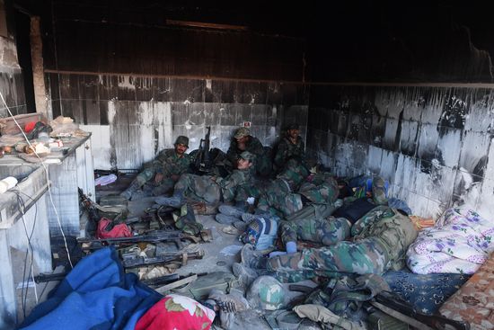 Situation around Yarmouk refugee camp south of Damascus