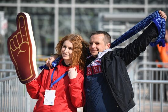 Football. Vogograd Arena hosts first official match
