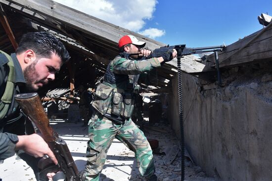 Situation around Yarmouk refugee camp south of Damascus
