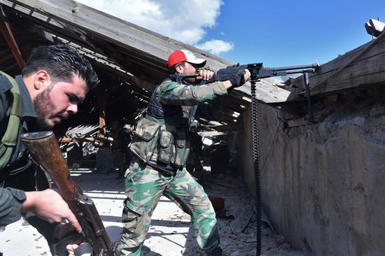Situation around Yarmouk refugee camp south of Damascus