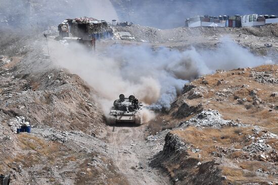 Situation around Yarmouk refugee camp south of Damascus