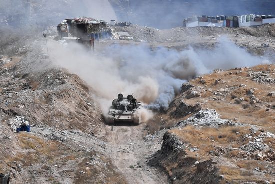 Situation around Yarmouk refugee camp south of Damascus