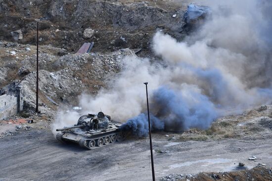 Situation around Yarmouk refugee camp south of Damascus