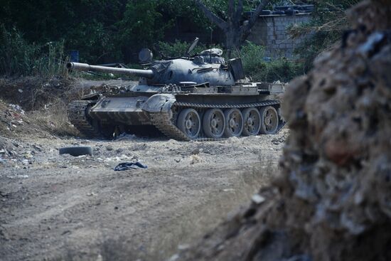 Situation around Yarmouk refugee camp south of Damascus