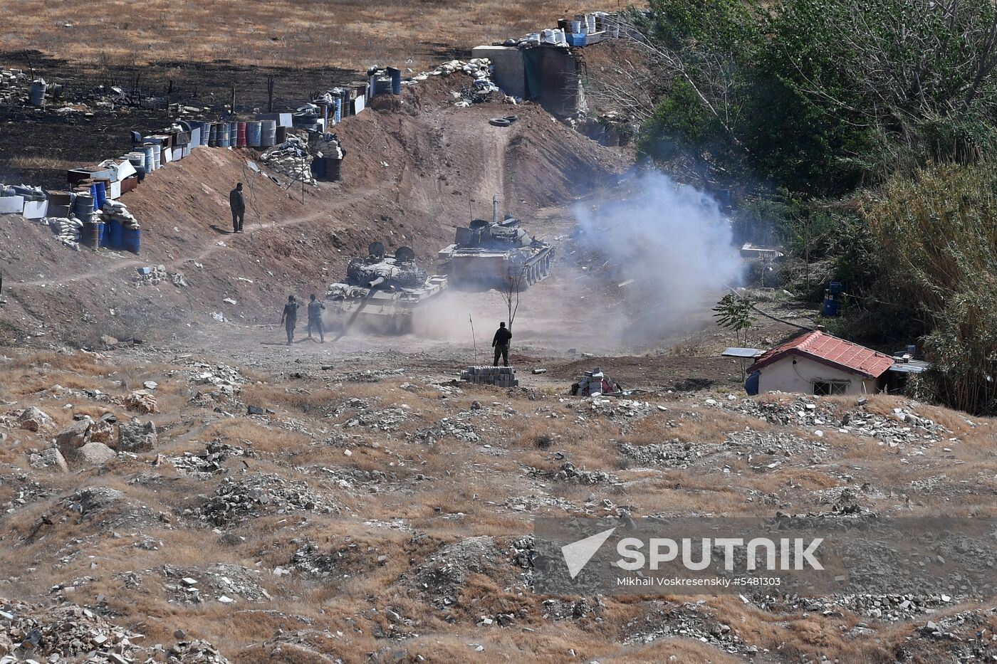 Situation around Yarmouk refugee camp south of Damascus