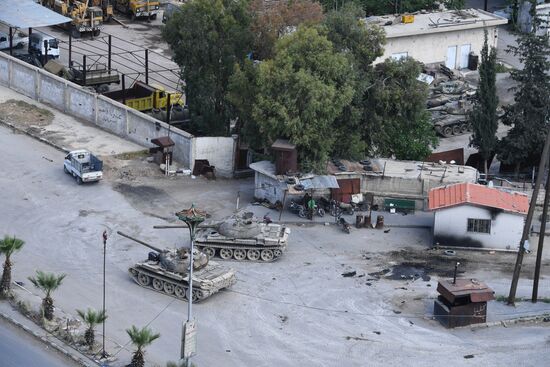 Situation around Yarmouk refugee camp south of Damascus