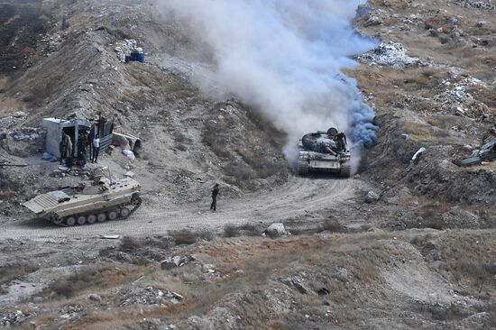 Situation around Yarmouk refugee camp south of Damascus
